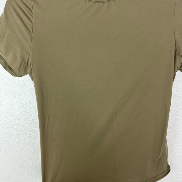 Skims Soft Smoothing Seamless Olive Green T-Shirt M Casual Crew Neck Soft Stretc - Picture 4 of 8
